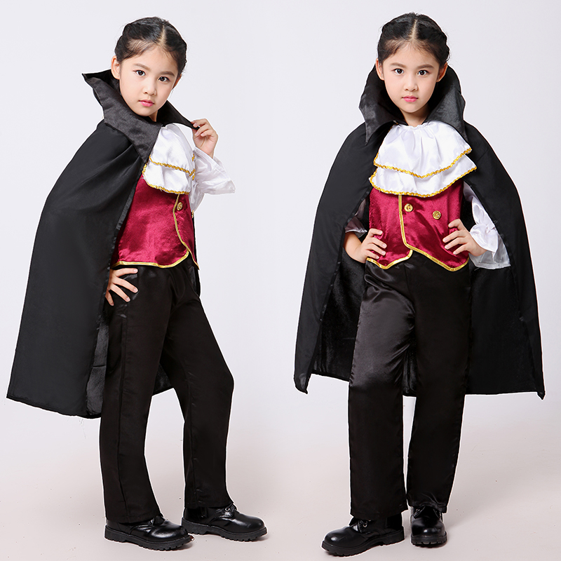 秋冬季万圣节cosplay吸血鬼恶魔角色扮演服派对万圣节儿童演出服