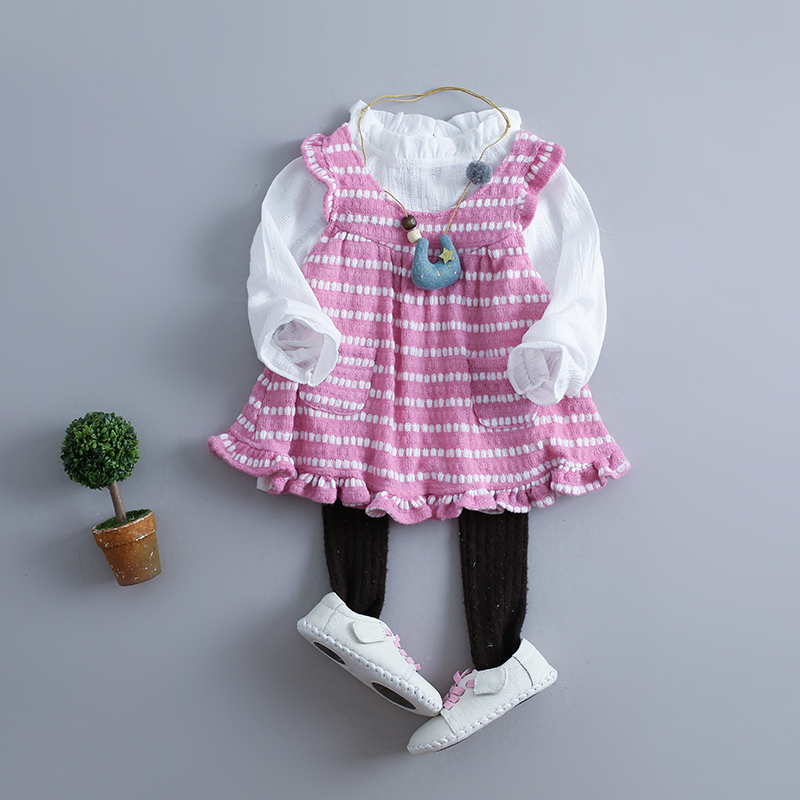 女宝宝秋装两件套1-2-3-4岁韩版女童装套装裙装婴幼儿秋季外出服