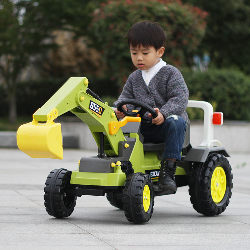 超大号儿童挖掘机可坐可骑电动挖土机玩具 勾机男孩工程车2-6-8岁