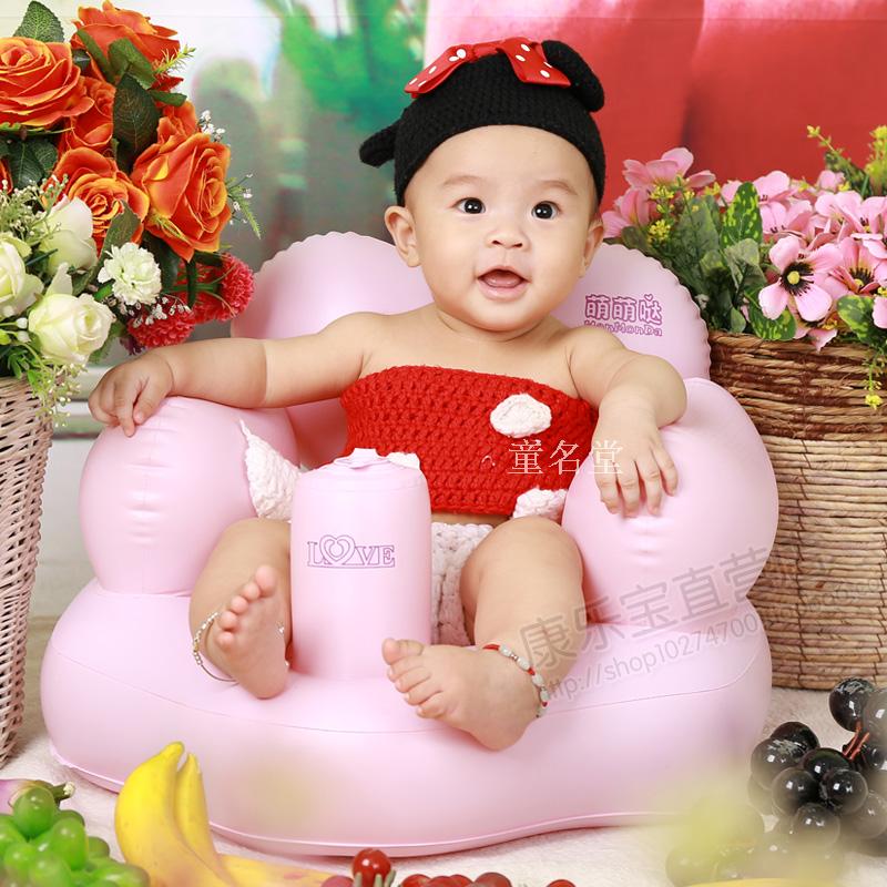 婴儿充气沙发宝宝便携式餐椅充气宝宝浴凳宝宝学坐椅洗澡椅就餐椅