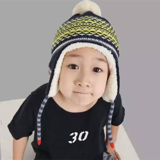2件包邮 爱的热浪男童加绒加厚护耳帽 宝宝冬季保暖帽子1656
