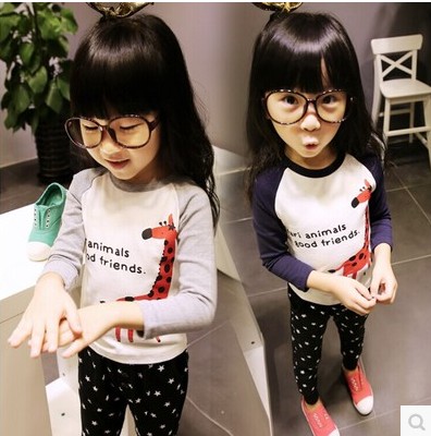 童装2016新款韩版女童宝宝春春款卡通长袖儿童t恤打底衫上衣