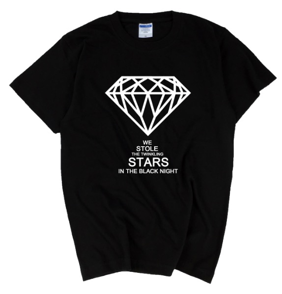 经典钻石设计 简约 原创 圆领短袖T恤新品包邮原创品牌