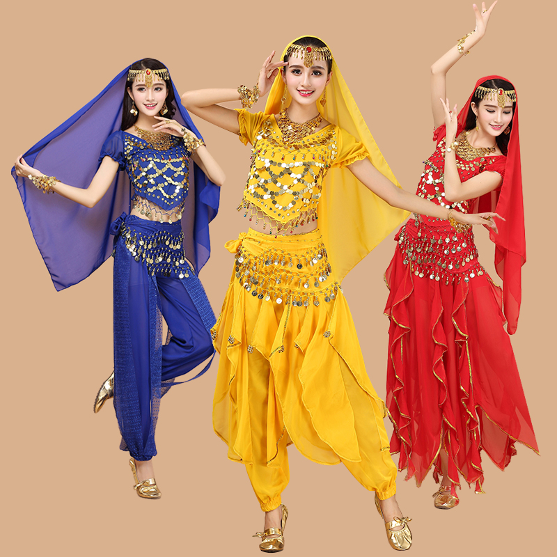 夏季新款款肚皮舞套装印度舞蹈服装新疆舞演出服表演服成人女