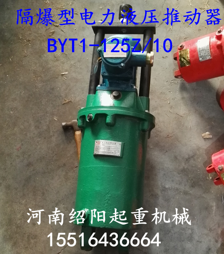 BYT1-125Z/10隔爆型电力液压推动器铁罐防爆制动器焦作正品国标