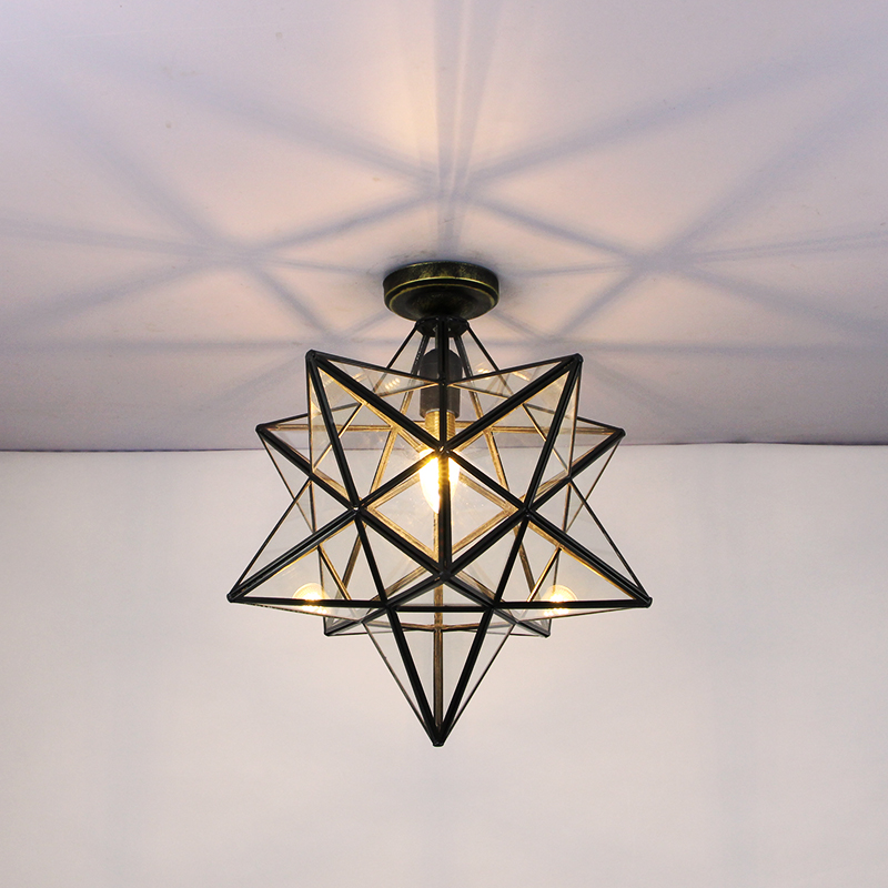 五角星吸顶灯现代简约个性创意餐厅卧室走廊过道玄关阳台星星吊灯