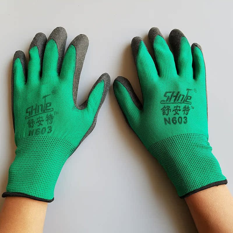 线挂胶pvc发泡磨砂防滑劳保手套维修耐油耐磨侵胶手套