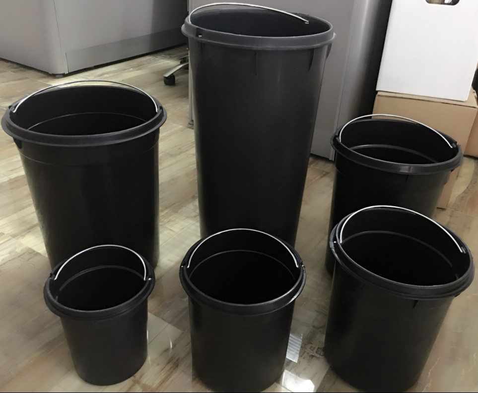 EKN正品高档不锈钢垃圾桶内胆黑色水桶5L8升家用通用塑料内桶包邮