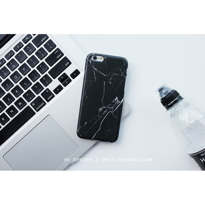 简约大理石苹果8手机壳创意黑白iPhone7plus情侣x保护套6s软壳5s