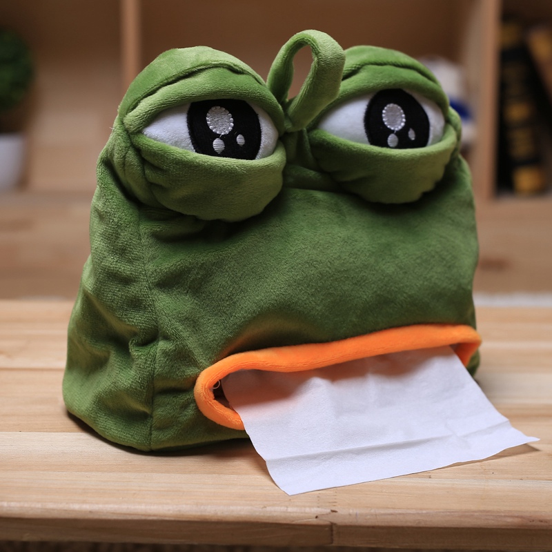 创意青蛙抽纸套悲伤表情毛绒纸巾盒眼罩家用卷纸套客厅汽车纸巾套折扣优惠信息