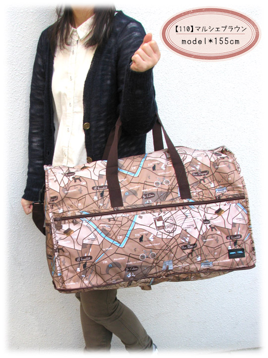 日本 爱丽丝魔镜蝴蝶结折叠旅行袋旅行包可插拉杆箱使用 大号
