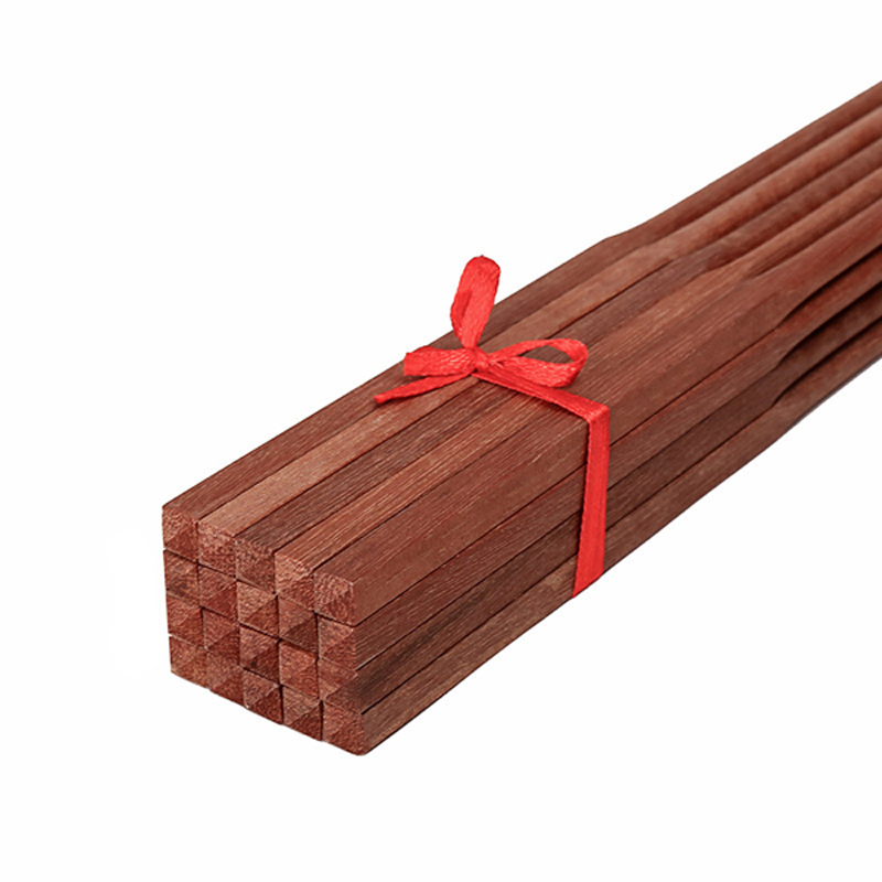 天然红檀木中华红木筷子 高档传统木质防滑家用餐具10双家庭装折扣优惠信息