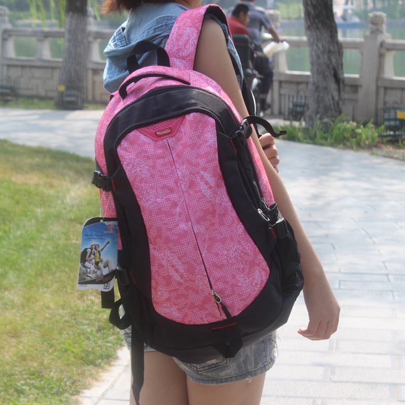 韩版大容量休闲双肩背包女包男旅行包中学生潮学院风书包双肩包