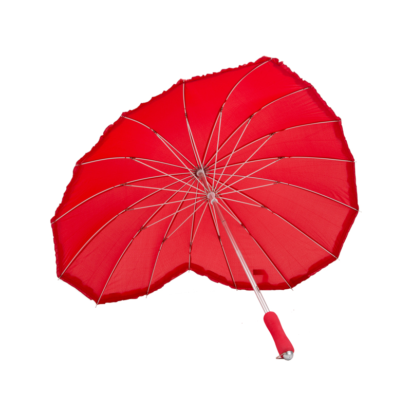 红色心型伞爱心晴雨伞新娘伞结婚红伞长柄婚庆伞大红情侣伞 创意