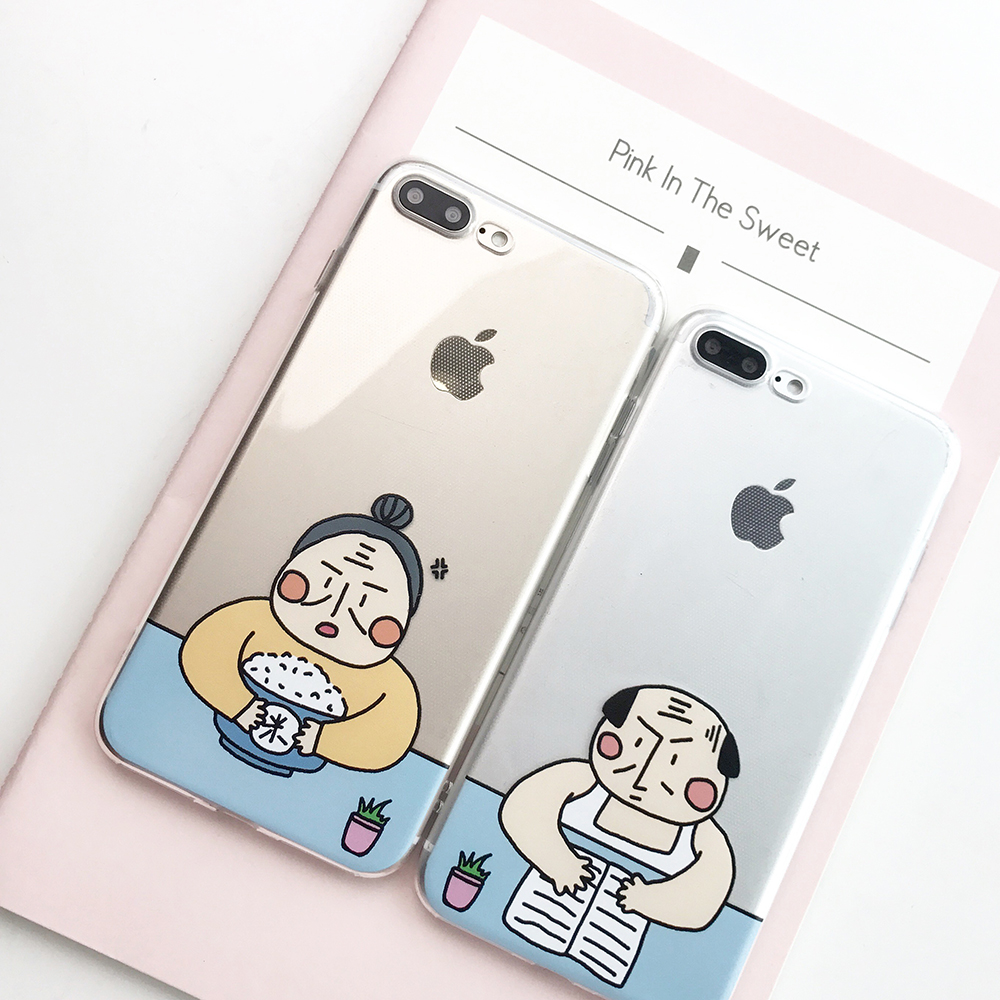 iPhone7搞怪漫画人物苹果6s/plus手机壳5.5全包透明软壳硅胶情侣8折扣优惠信息