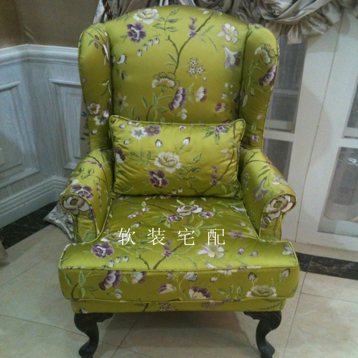 新古典高级定制沙发真丝面料沙发   欧式绣花定制沙发客厅沙发