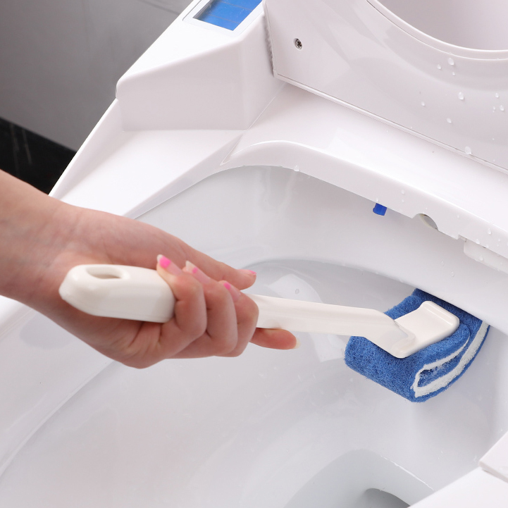日本LEC卫生间马桶刷子 柔软海绵长柄厕所刷套装 马桶缝隙刷 包邮