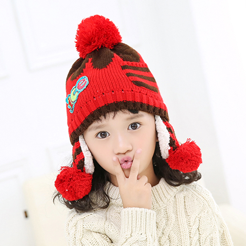 韩国儿童帽子秋冬男潮宝宝套头帽秋季女童纯棉针织护耳堆堆帽亲子