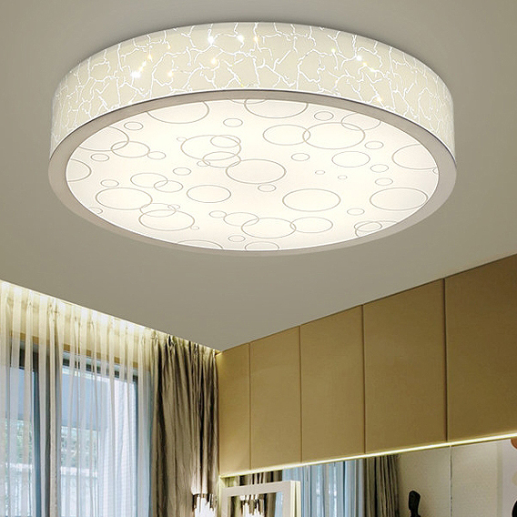 LED吸顶灯简约圆形卧室灯具现代大气客厅灯温馨浪漫餐厅房间灯饰