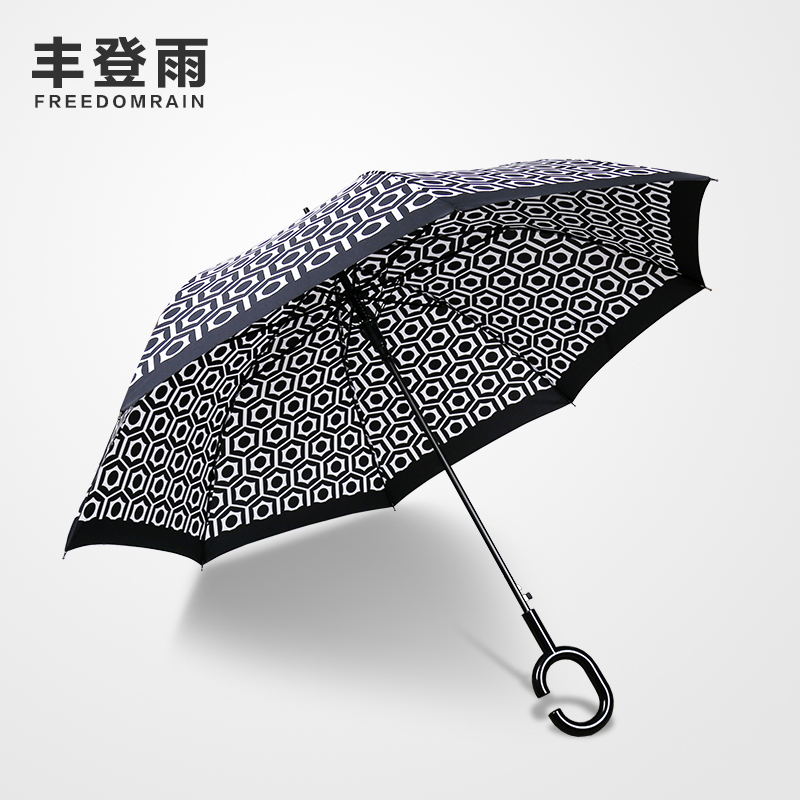 Freedomrain丰登雨 创意免持式晴雨伞长柄男女双人自动雨伞超大潮