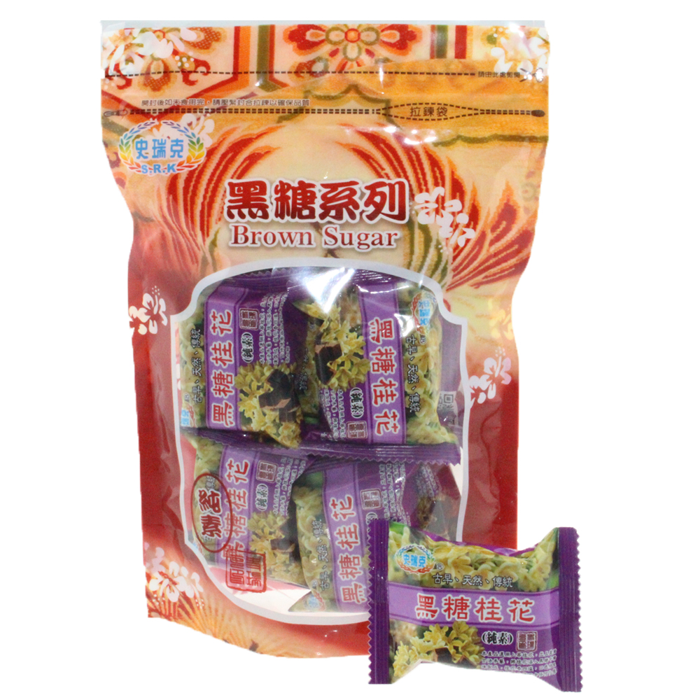 台湾进口 史瑞克 黑糖桂花茶 黑糖块 8块袋装 包邮