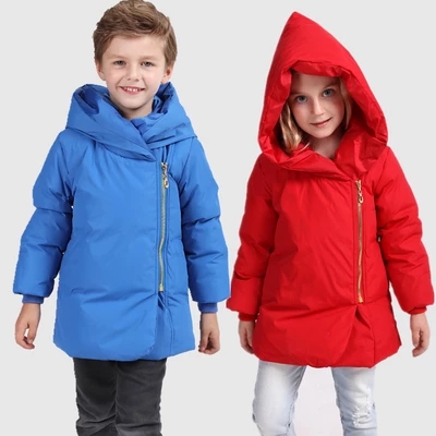 2016新款冬季韩版男女童羽绒服 中小儿童大帽装宝宝加厚保暖外套