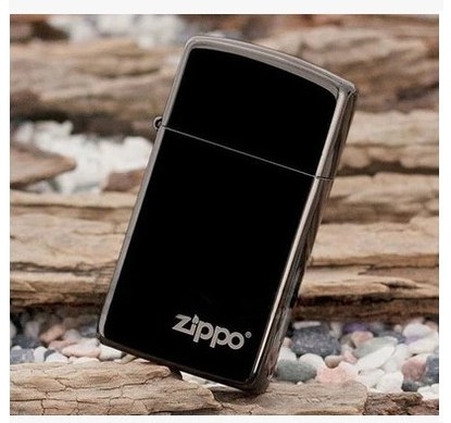 zippo打火机芝宝正版zoppo 原装正品zoop黑冰标志窄机ZIPPO女用dh