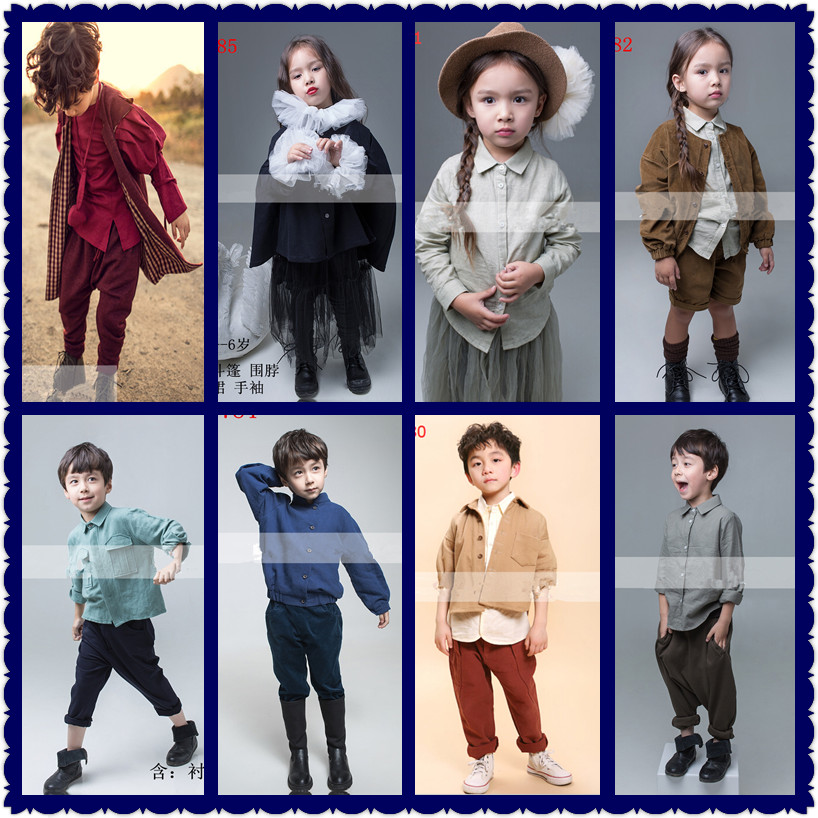 2016新款儿童摄影服饰韩式系列主题休闲式外景拍照儿童服装批发