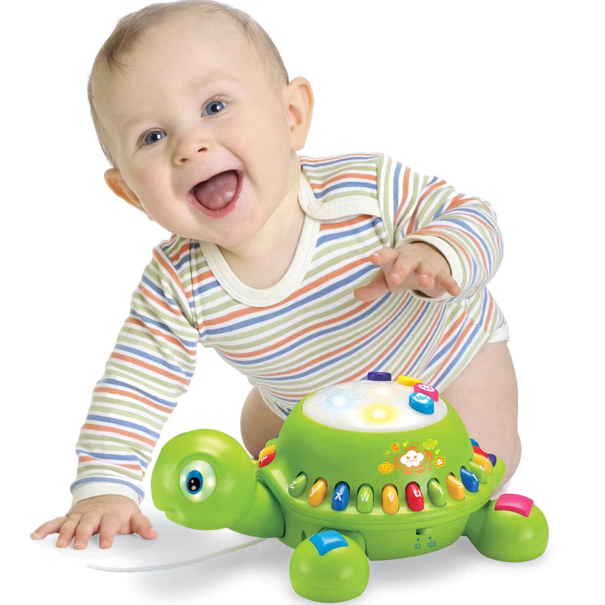 小乌龟早教机学习机英文双语儿童音乐玩具 拖拉玩具0-3岁宝宝