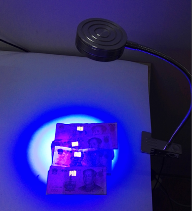 3 5 7W紫外线验钞灯大功率LED紫光灯泡UV无影胶固化灯照琥珀荧光