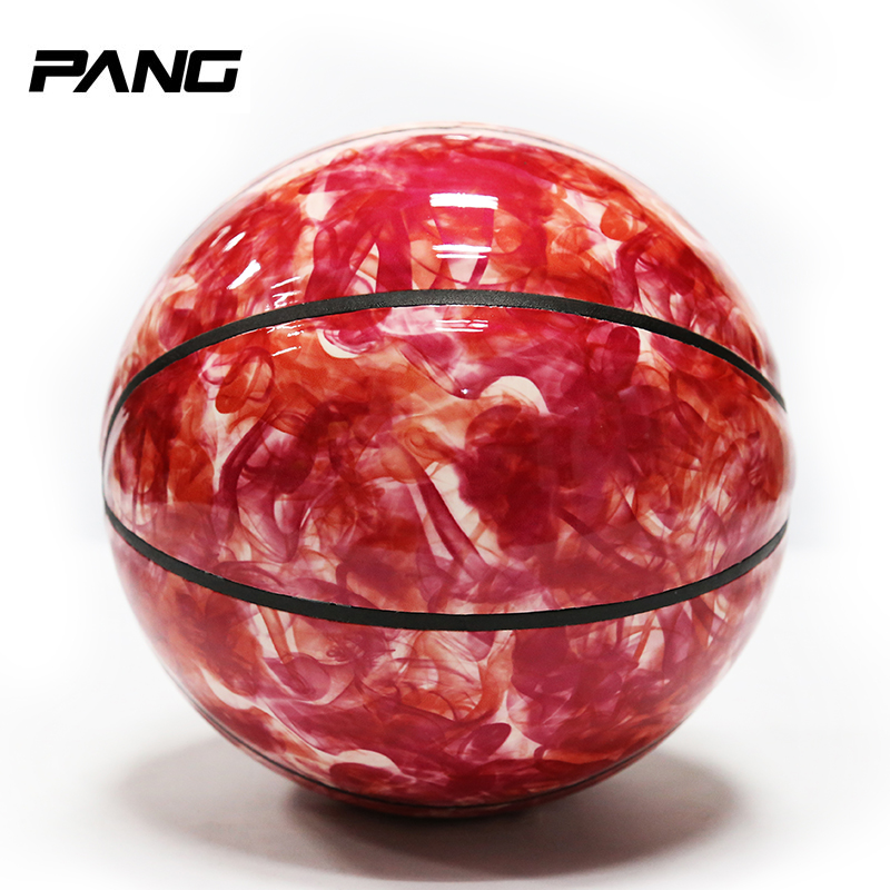 PANG正品原创风格红色烟丝软皮彩色漆皮表演花式篮球街头篮球