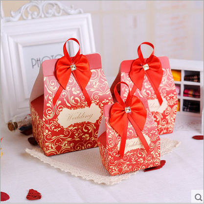 大号婚礼喜糖袋子 创意欧式结婚喜糖盒红色装烟糖果袋糖盒纸袋子折扣优惠信息