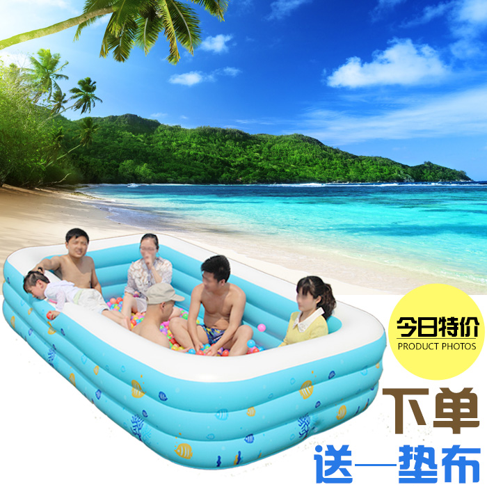 夏季亲子充气游泳池 家用儿童戏水池 超大型号成人水池加厚球池折扣优惠信息