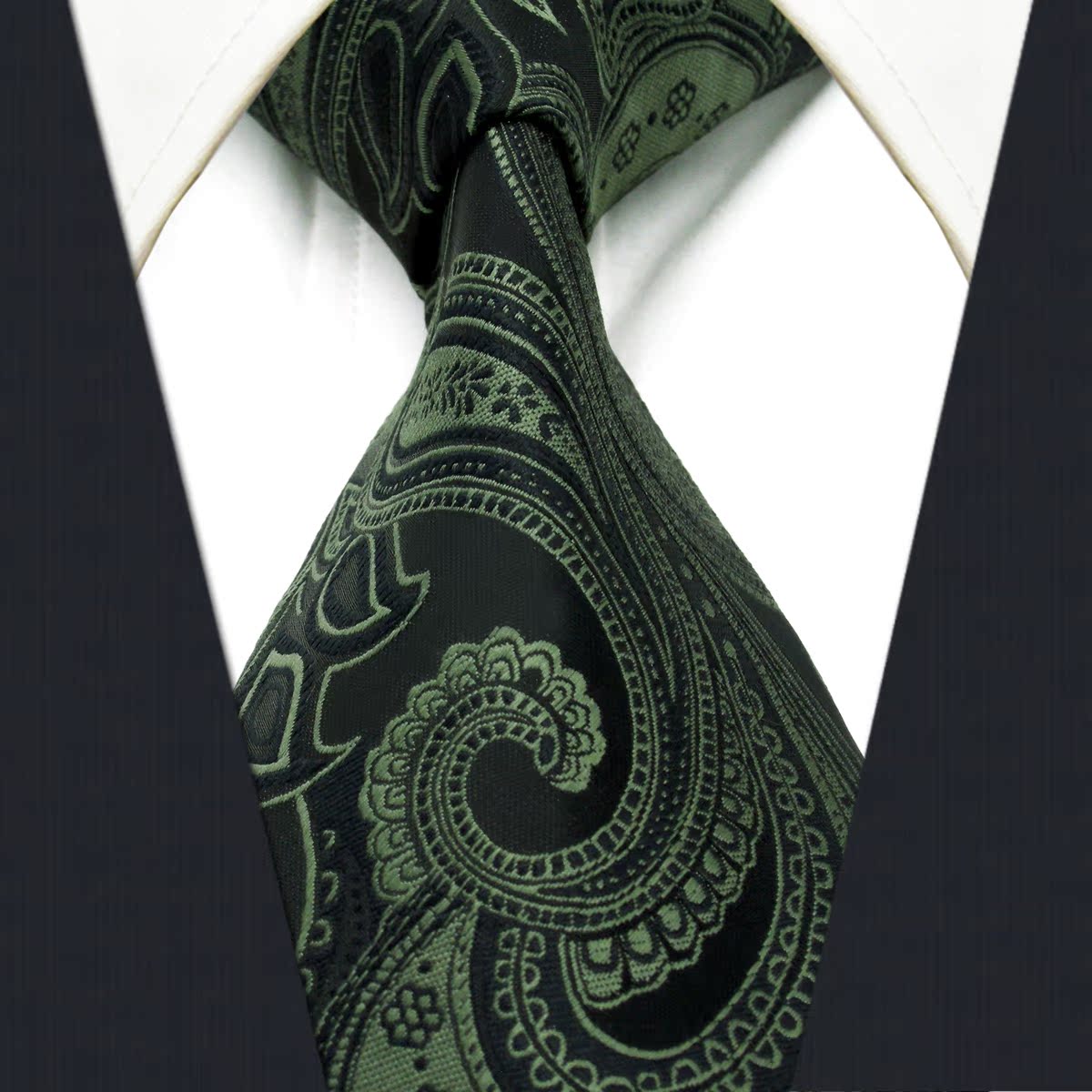 韩版品牌正品 墨绿色花纹 新款时尚男士领带休闲加长领带 礼盒装折扣优惠信息