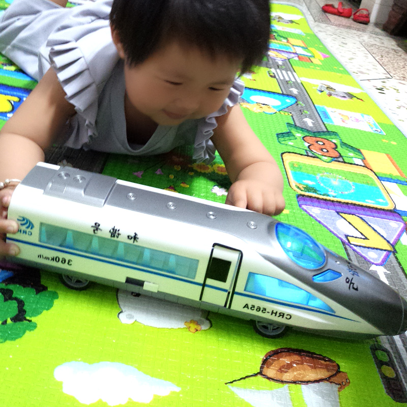 高速列车玩具动车和谐号高铁火车儿童助力玩具车惯性男孩工程车