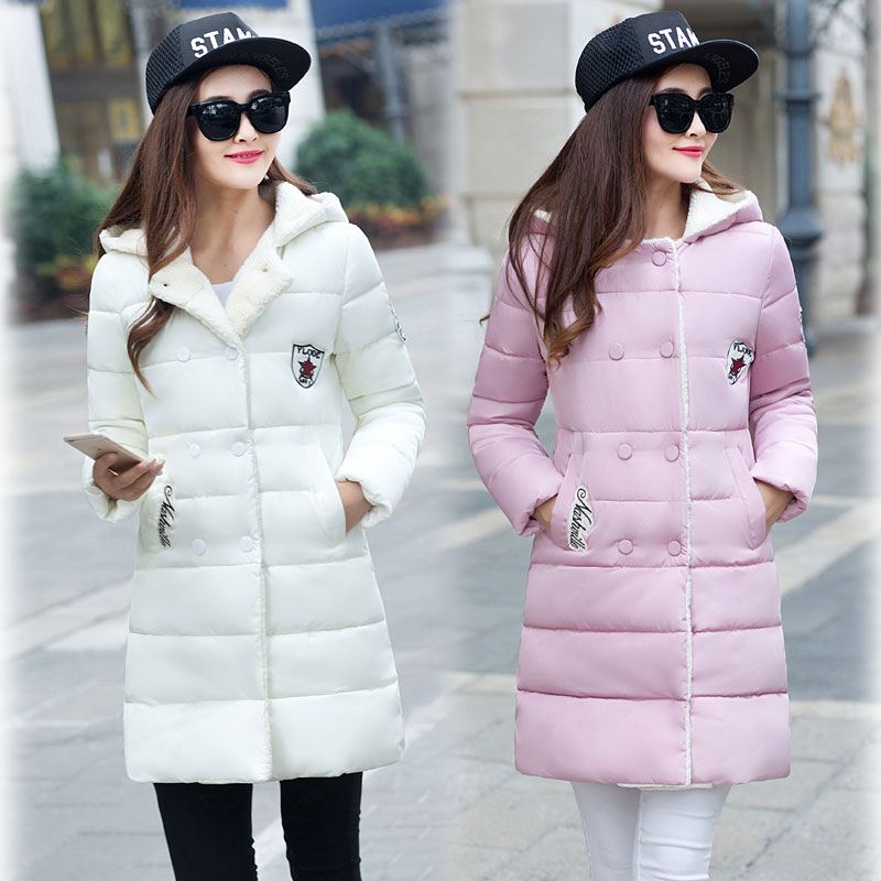 2016最新款羊羔毛棉衣女韩版修身学生外套中长款时尚百搭羽绒棉袄折扣优惠信息