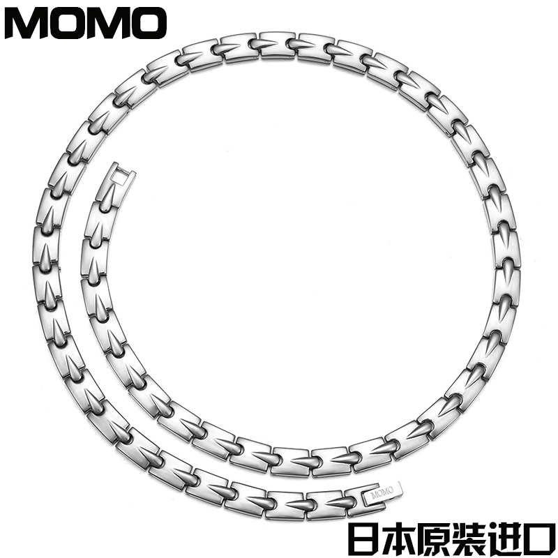 日本进口纯钛钢锗磁疗抗疲劳保健项链颈椎钛项圈能量男式女款项链