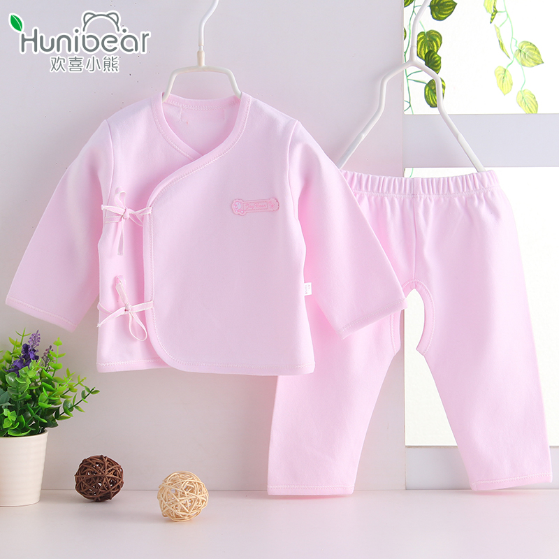 新生儿内衣套装纯棉男女宝宝系带和尚服0-3-6个月春秋婴儿衣服