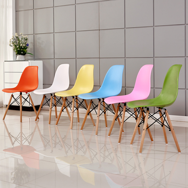 伊姆斯椅实木美式餐椅现代简约靠背椅家用休闲凳宜家欧式北欧椅子折扣优惠信息