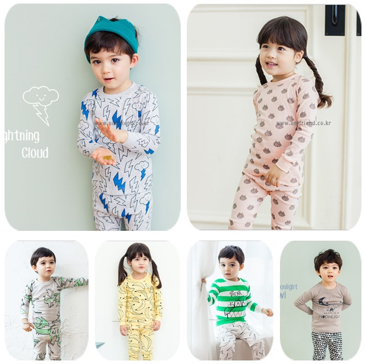 韩国进口童装男女儿童家居服套装纯棉弹力舒适折扣优惠信息
