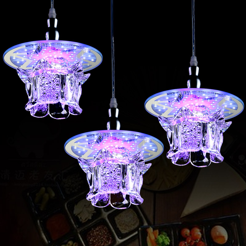 LED餐厅灯吊灯三头餐吊灯现代简约水晶灯具餐桌创意饭厅灯五头灯