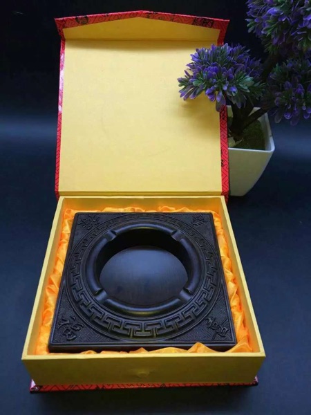 【工艺小件系列】新款 黑檀烟灰缸家居实用红木小件 礼盒装