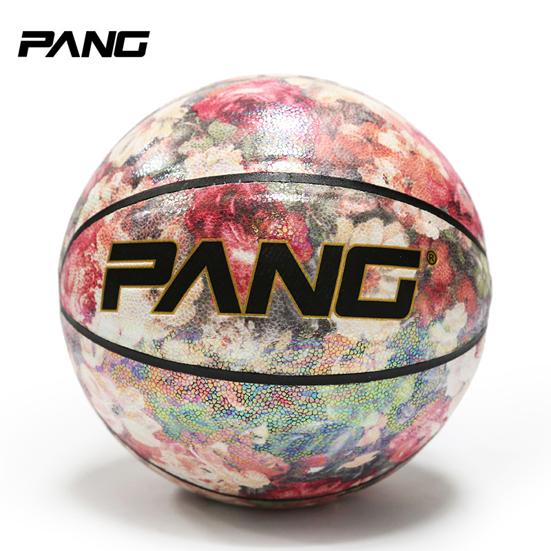 PANG正品原创风格群花簇拥软皮彩色漆皮表演花式篮球街头篮球