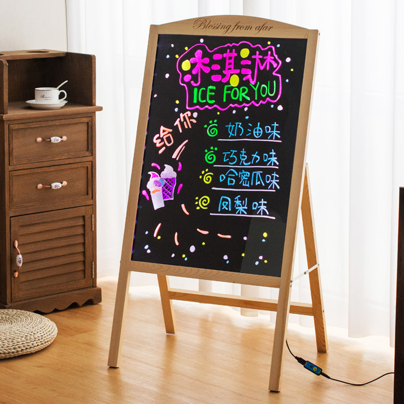 电子led荧光板广告板发光小黑板荧光屏手写字板展示牌夜光银光版