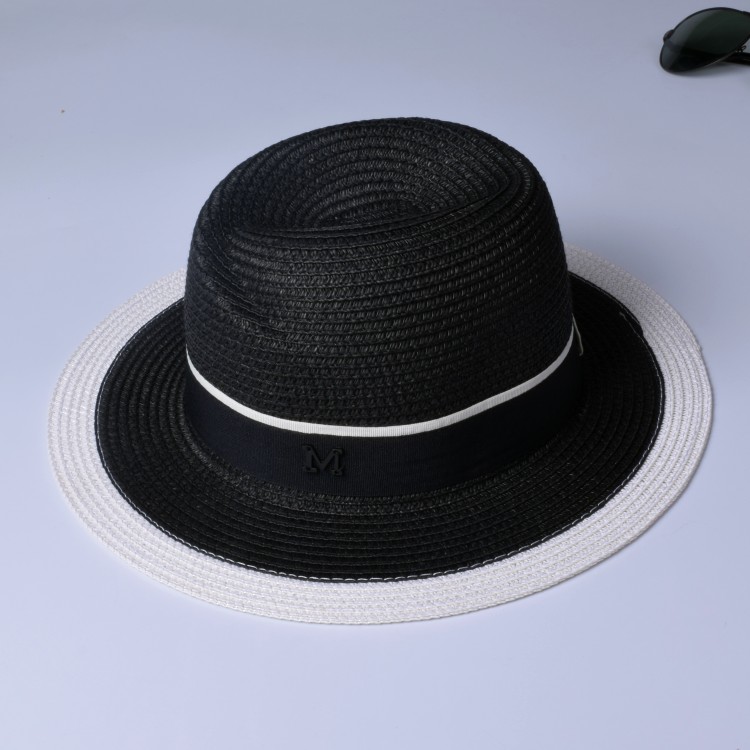 夏天M礼帽女士夏季韩版沙滩度假可折叠遮阳帽防晒白色草帽子礼帽