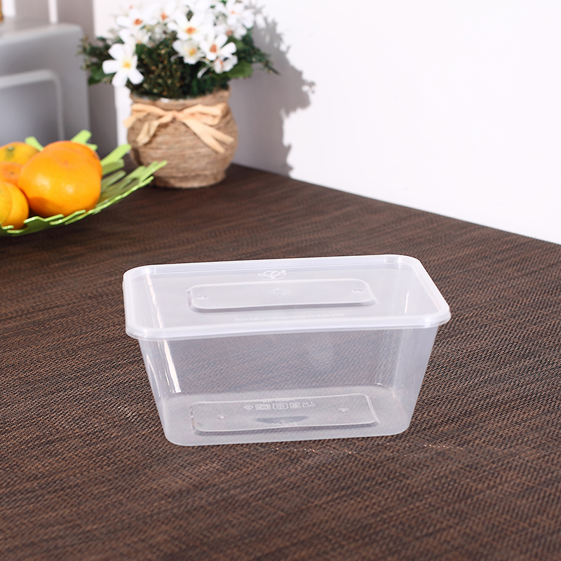 高档长方形1000ML一次性餐盒打包盒加厚透明饭盒快餐便当碗