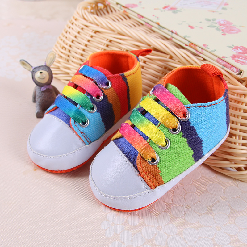 宝宝鞋子0-1岁帆布鞋男女软底透气婴儿鞋0-3-6个月学步鞋春秋款