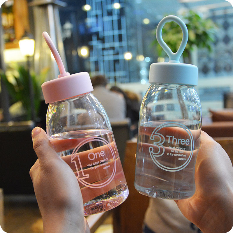 简约个性韩国时尚塑料杯男女学生可爱水瓶便携随手杯子儿童水杯