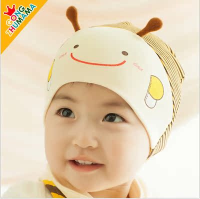 婴儿帽子春秋款宝宝套头帽新生儿帽子 纯棉睡眠帽0-3-6-12个月女折扣优惠信息