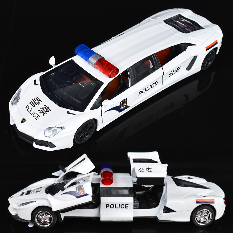 警车玩具兰博基尼法拉利警车模型仿真儿童玩具车小汽车回力四开门折扣优惠信息